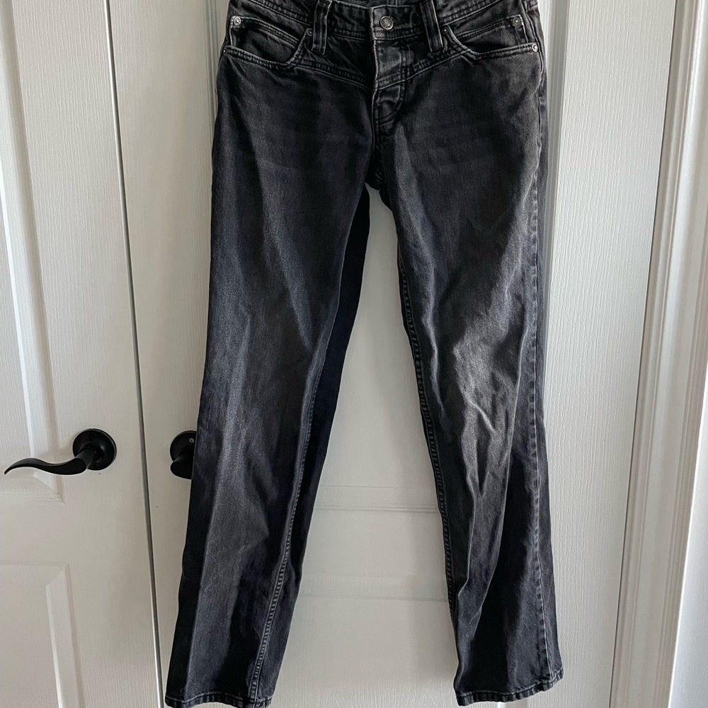 Free the people Black Straight Leg Jeans with Classic Cut